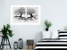 Wall Poster Kiss of the Wind - black and white romantic abstraction with trees 117012 additionalThumb 4