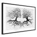 Wall Poster Kiss of the Wind - black and white romantic abstraction with trees 117012 additionalThumb 13