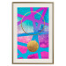 Poster Obstacle Course - colorful geometric abstraction with golden accents 117912 additionalThumb 19