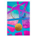 Poster Obstacle Course - colorful geometric abstraction with golden accents 117912