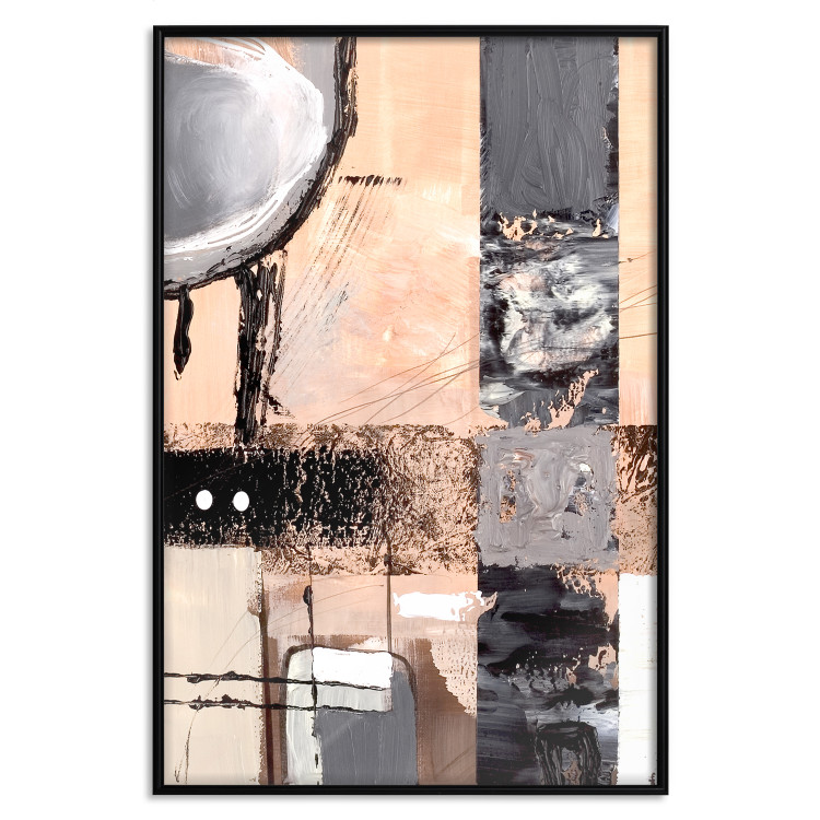 Wall Poster Lullaby - abstract yellow and gray patterns in an artistic style 122612 additionalImage 18