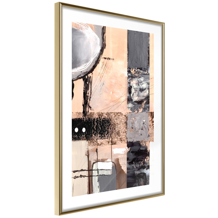 Wall Poster Lullaby - abstract yellow and gray patterns in an artistic style 122612 additionalImage 6