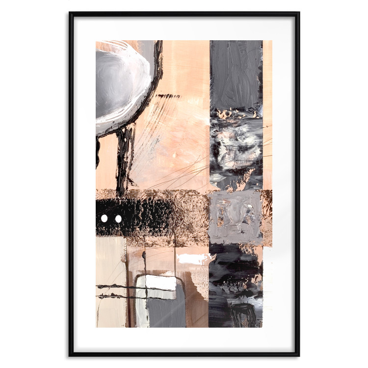 Wall Poster Lullaby - abstract yellow and gray patterns in an artistic style 122612 additionalImage 15