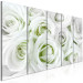 Canvas Print White rose buds - a composition with flowers and green accents 123212 additionalThumb 2
