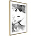 Wall Poster Elegant Infatuation - black and white portrait of a woman in watercolor motif 123412 additionalThumb 6