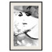 Wall Poster Elegant Infatuation - black and white portrait of a woman in watercolor motif 123412 additionalThumb 27
