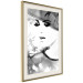 Wall Poster Elegant Infatuation - black and white portrait of a woman in watercolor motif 123412 additionalThumb 2