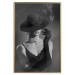 Poster Black Elegance - elegant black and white portrait of woman with cigarette 123612 additionalThumb 20