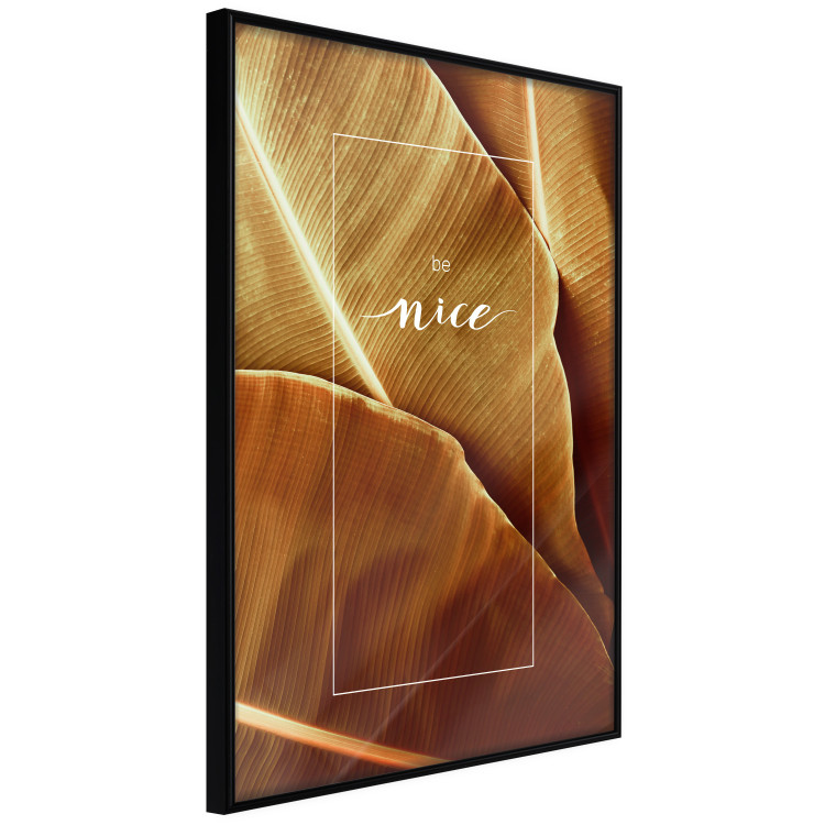 Wall Poster Brown Leaf - stylish English text on background of golden leaves 123812 additionalImage 10