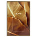 Wall Poster Brown Leaf - stylish English text on background of golden leaves 123812 additionalThumb 16