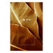 Wall Poster Brown Leaf - stylish English text on background of golden leaves 123812