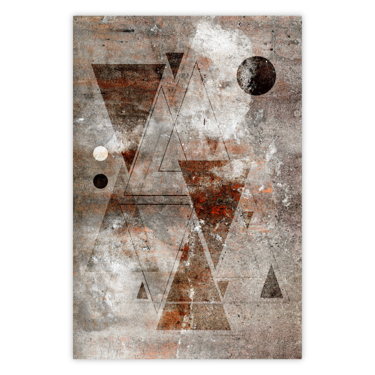 Wall Poster Horoscope - concrete texture with abstract geometric figures 125412
