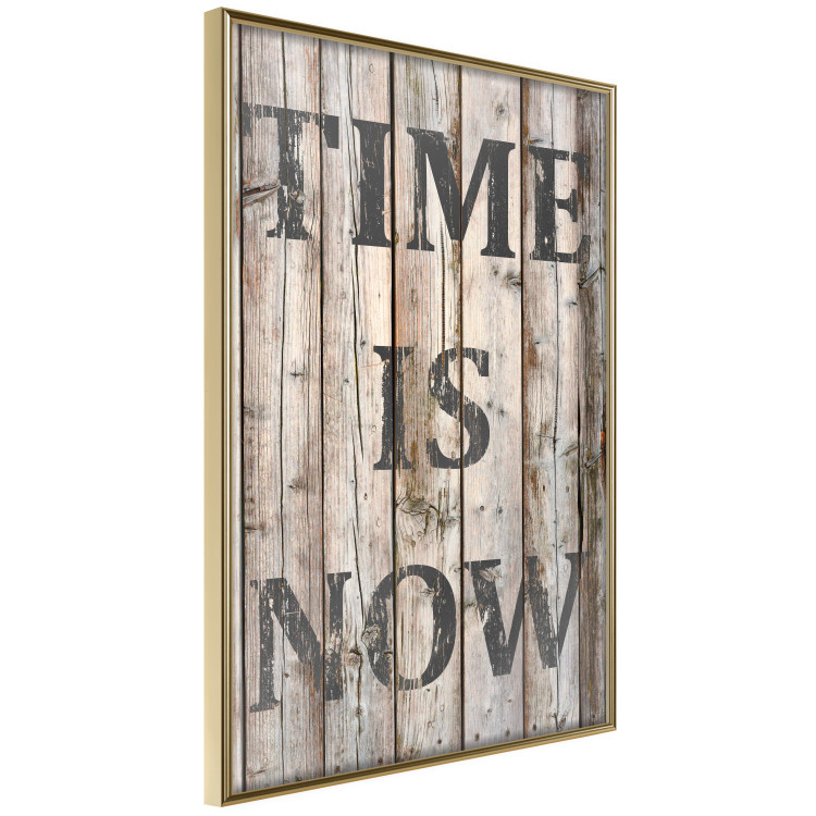 Poster Retro: Time Is Now - English text on a background of retro-style boards 125712 additionalImage 12
