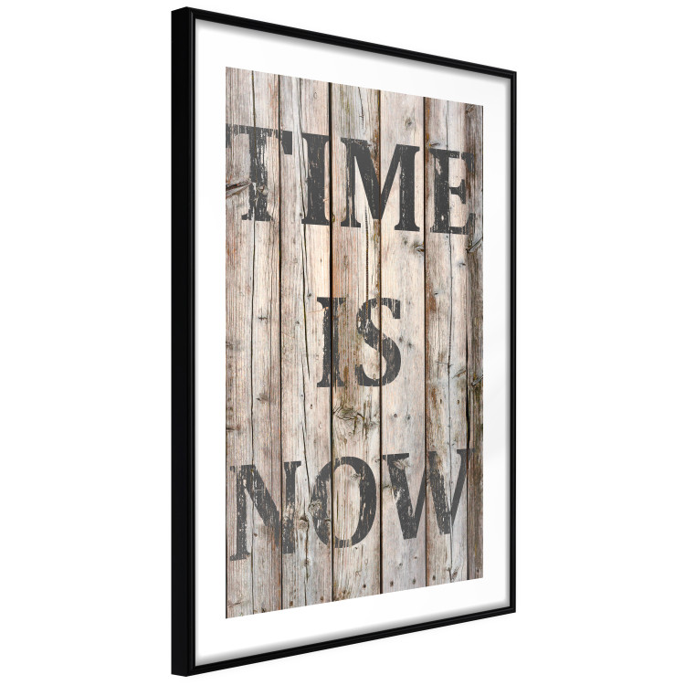 Poster Retro: Time Is Now - English text on a background of retro-style boards 125712 additionalImage 11