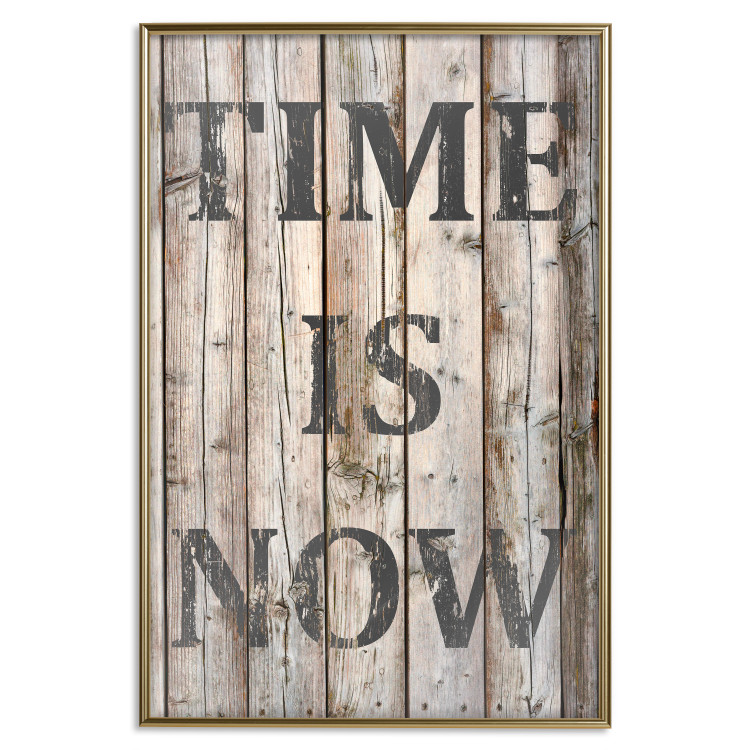 Poster Retro: Time Is Now - English text on a background of retro-style boards 125712 additionalImage 16
