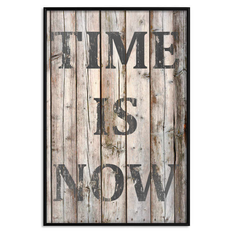 Poster Retro: Time Is Now - English text on a background of retro-style boards 125712 additionalImage 18