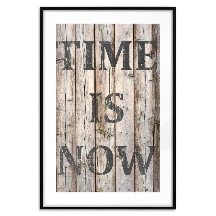 Poster Retro: Time Is Now - English text on a background of retro-style boards 125712 additionalImage 15