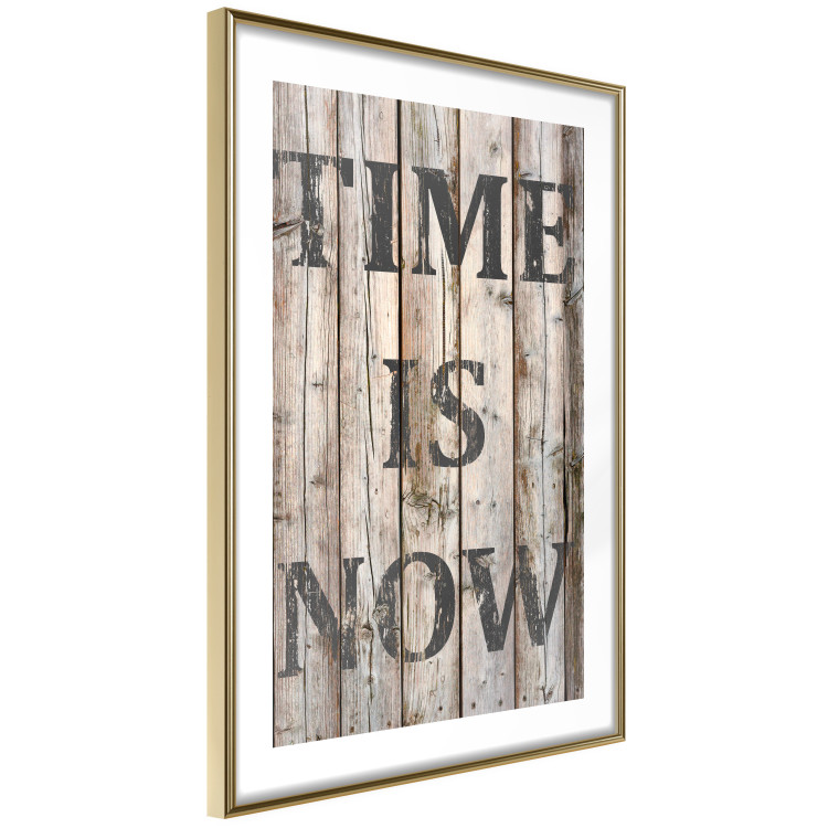 Poster Retro: Time Is Now - English text on a background of retro-style boards 125712 additionalImage 6