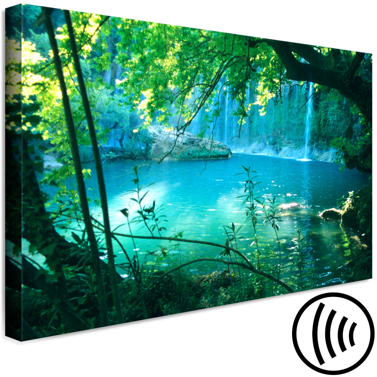 Canvas Turquoise Haven (1-part) wide - forest landscape scenery 128412 additionalImage 6