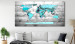 Large canvas print World Map: Blue World II [Large Format] 128512 additionalThumb 5
