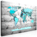 Large canvas print World Map: Blue World II [Large Format] 128512 additionalThumb 2