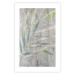 Wall Poster Chamaedorea - composition with plant motif on gray fabric texture 128612 additionalThumb 16