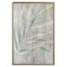 Wall Poster Chamaedorea - composition with plant motif on gray fabric texture 128612 additionalThumb 15