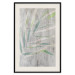 Wall Poster Chamaedorea - composition with plant motif on gray fabric texture 128612 additionalThumb 24