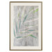 Wall Poster Chamaedorea - composition with plant motif on gray fabric texture 128612 additionalThumb 25