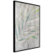 Wall Poster Chamaedorea - composition with plant motif on gray fabric texture 128612 additionalThumb 13