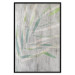 Wall Poster Chamaedorea - composition with plant motif on gray fabric texture 128612 additionalThumb 16