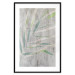Wall Poster Chamaedorea - composition with plant motif on gray fabric texture 128612 additionalThumb 27