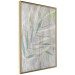 Wall Poster Chamaedorea - composition with plant motif on gray fabric texture 128612 additionalThumb 12