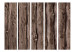 Room Separator Wooden Melody II (5-piece) - background with brown-painted boards 128912 additionalThumb 3