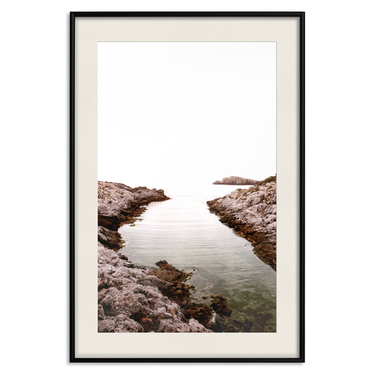 Poster Rocky Harbor - landscape of rocky cliffs by water in mist 129612 additionalImage 19