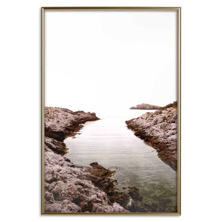 Poster Rocky Harbor - landscape of rocky cliffs by water in mist 129612 additionalImage 21