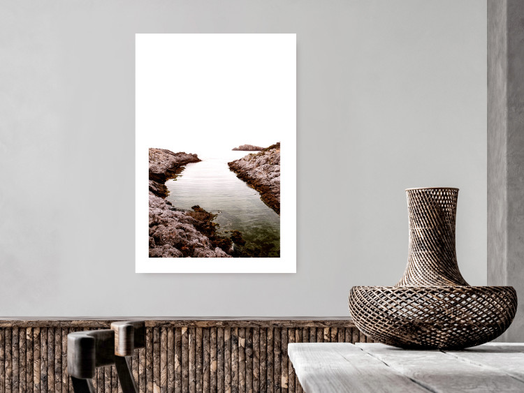 Poster Rocky Harbor - landscape of rocky cliffs by water in mist 129612 additionalImage 5