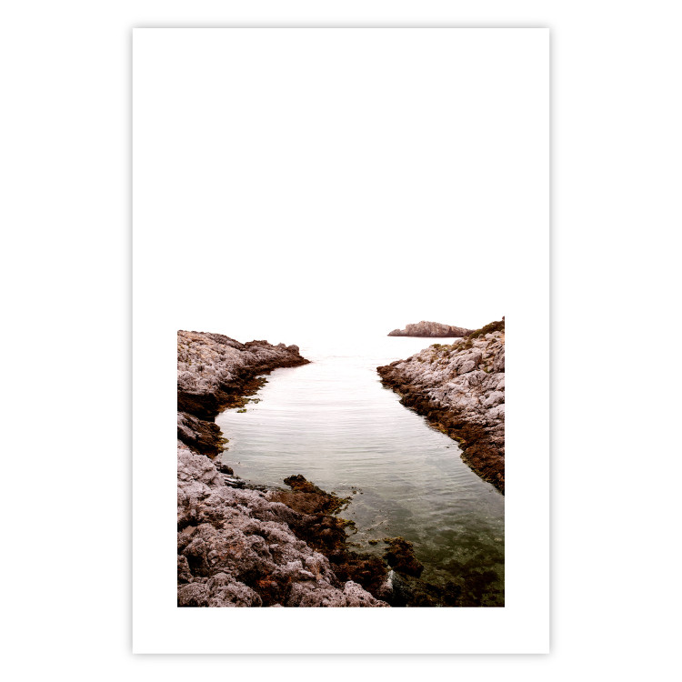 Poster Rocky Harbor - landscape of rocky cliffs by water in mist 129612 additionalImage 25