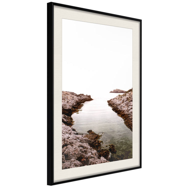 Poster Rocky Harbor - landscape of rocky cliffs by water in mist 129612 additionalImage 2