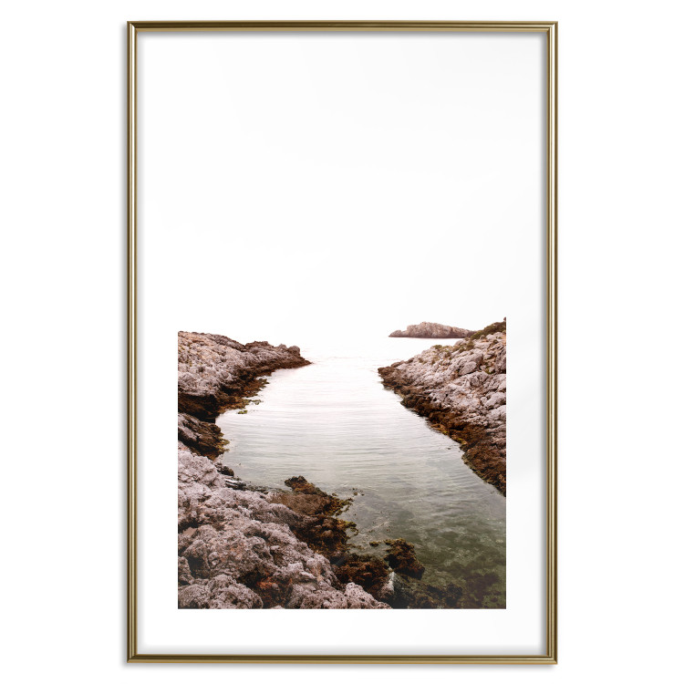 Poster Rocky Harbor - landscape of rocky cliffs by water in mist 129612 additionalImage 16