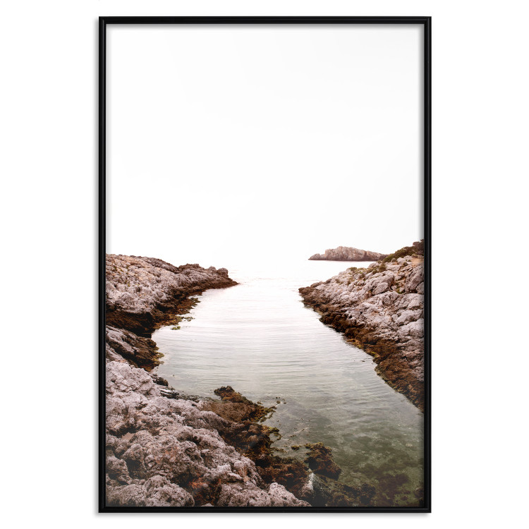 Poster Rocky Harbor - landscape of rocky cliffs by water in mist 129612 additionalImage 18