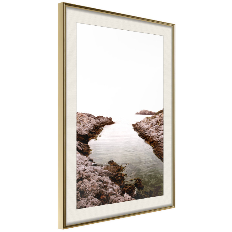Poster Rocky Harbor - landscape of rocky cliffs by water in mist 129612 additionalImage 3
