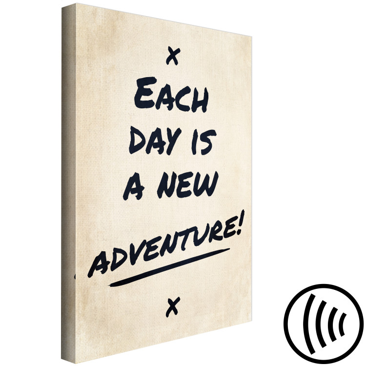 Canvas Art Print Each Day is a New Adventure! (1-piece) Vertical - English quote 130412 additionalImage 6