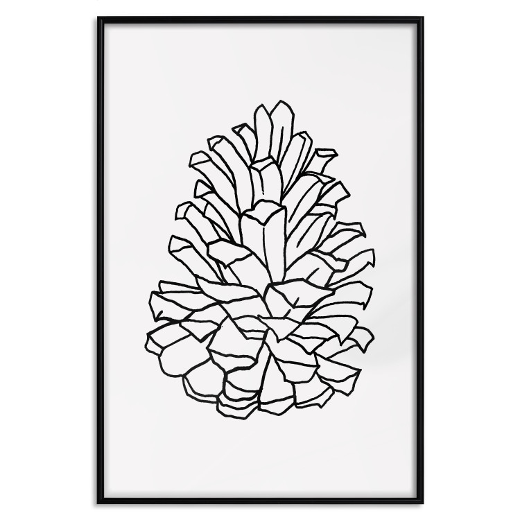 Wall Poster Open Cone - black line art of a cone on a solid gray background 130812 additionalImage 18