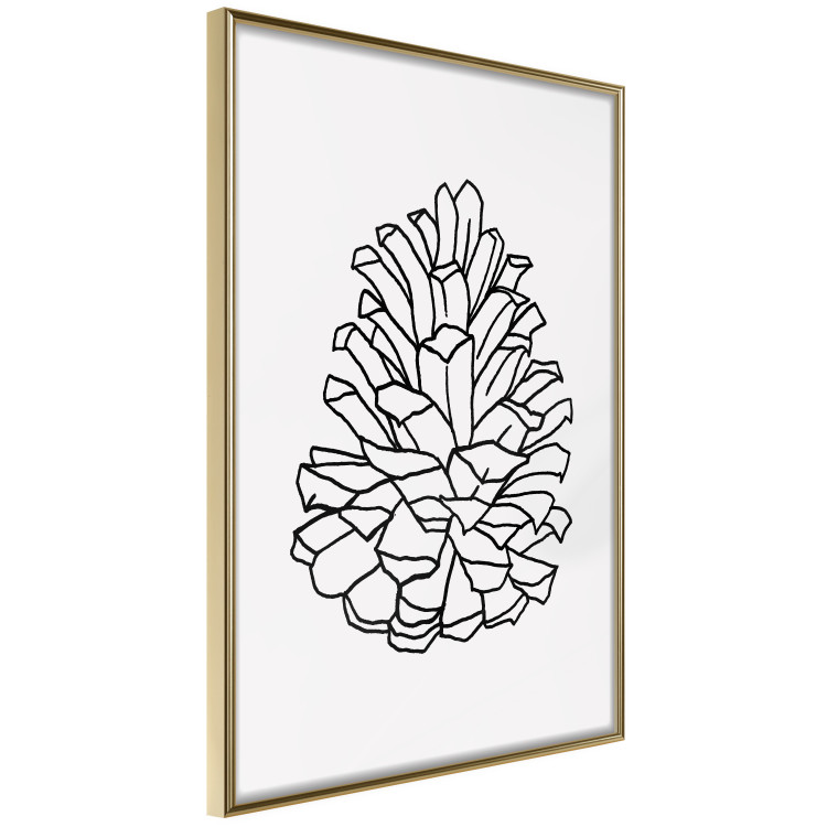 Wall Poster Open Cone - black line art of a cone on a solid gray background 130812 additionalImage 14