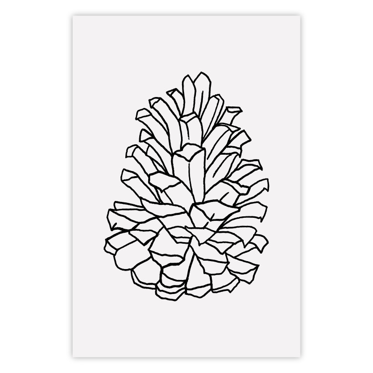 Wall Poster Open Cone - black line art of a cone on a solid gray background 130812