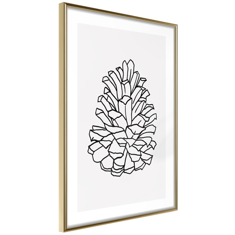 Wall Poster Open Cone - black line art of a cone on a solid gray background 130812 additionalImage 7