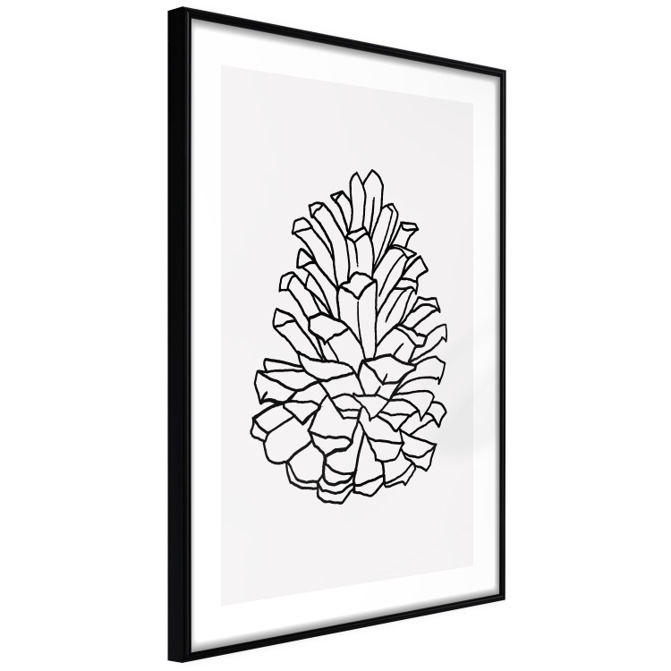 Wall Poster Open Cone - black line art of a cone on a solid gray background 130812 additionalImage 8
