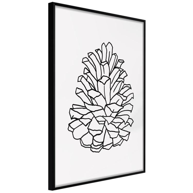Wall Poster Open Cone - black line art of a cone on a solid gray background 130812 additionalImage 13