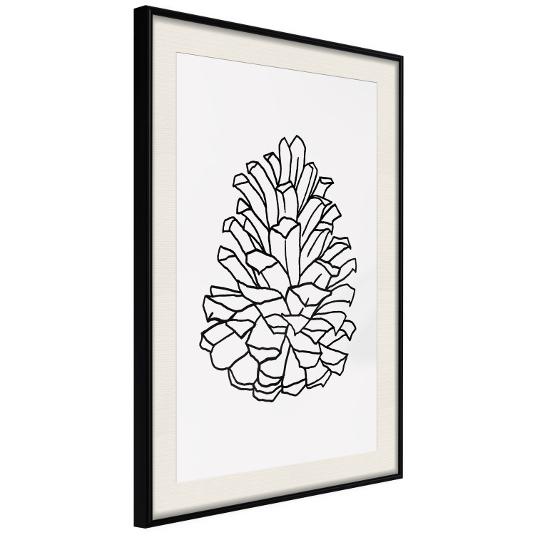 Wall Poster Open Cone - black line art of a cone on a solid gray background 130812 additionalImage 2